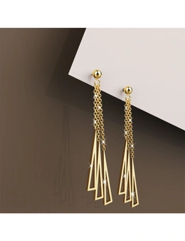 Bullion Gold Royal Tassel Gold Layered Earrings