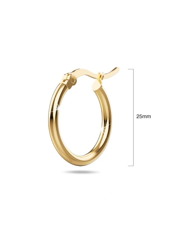 Bullion Gold Luscious Hoop Gold Layered Earrings, hi-res image number null