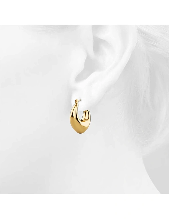 Bullion Gold Dilan Solid Hoop Gold Earrings, hi-res image number null