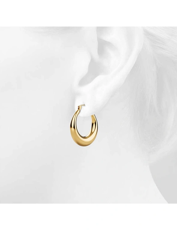 Bullion Gold Csilla Gold Dome Hoop Earrings, hi-res image number null