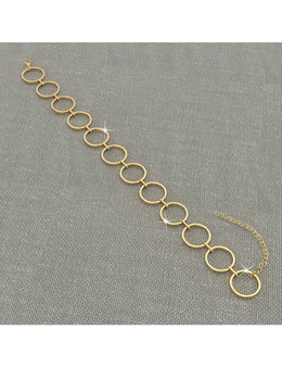 Bullion Gold Open Circle Choker Necklace