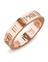 Bullion Gold Romanian Numeral Ring In Rose Gold, hi-res