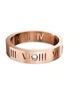 Bullion Gold Romanian Numeral Ring In Rose Gold, hi-res