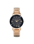 Bullion Gold Bullion Gold Romish Watch Embellished with Glittering Crystals - Rose Gold and Black, hi-res