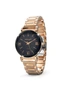 Bullion Gold Bullion Gold Romish Watch Embellished with Glittering Crystals - Rose Gold and Black, hi-res