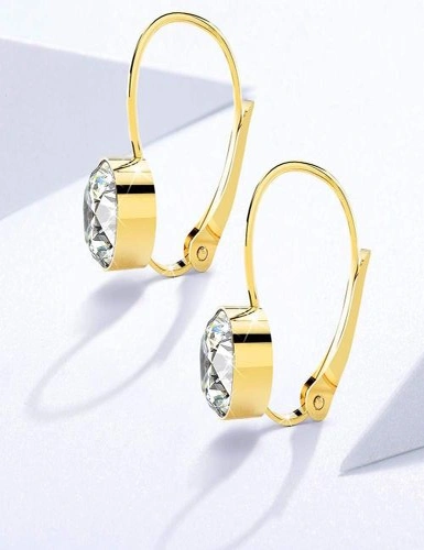 Krystal Couture Audrey Lever Back Earrings Embellished with  Swarovski® crystals, hi-res image number null