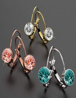 Krystal Couture Audrey Lever Back Earrings Embellished with  Swarovski® crystals