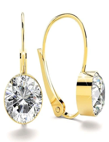 Krystal Couture Audrey Lever Back Earrings Embellished with  Swarovski® crystals, hi-res image number null
