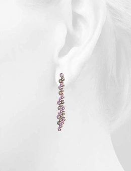 Krystal Couture Dual Tone Scattered Austrian Crystals Earrings