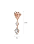 Krystal Couture Fall in Love Heart Drop Earrings Embellished with Swarovski® crystals in Rose Gold, hi-res