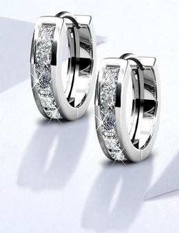Krystal Couture Huggie Earrings Embellished with Swarovski® crystals