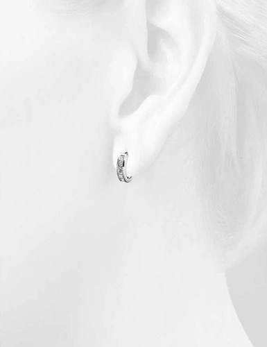 Krystal Couture Huggie Earrings Embellished with Swarovski® crystals, hi-res image number null