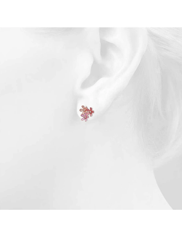 Krystal Couture Petalia Pink Stud Earrings Featured Swarovski® Crystals in Rose Gold, hi-res image number null