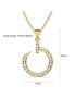 Krystal Couture Paradigm in Circle Gold Pendant Necklace Embellished with Swarovski Crystals, hi-res