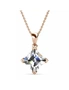Krystal Couture Square-Cut Pendant Necklace Embellished with Swarovski Crystals in Rose Gold, hi-res