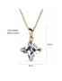 Krystal Couture Square-Cut Pendant Necklace Embellished with Swarovski Crystals in Rose Gold, hi-res