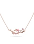 Krystal Couture Petalia Pink Necklace Featured Swarovski® Crystals in Rose Gold, hi-res