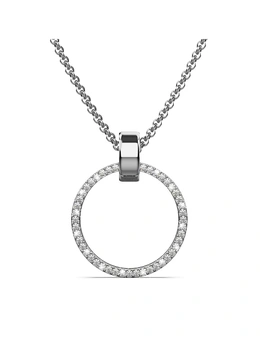 Krystal Couture Orbit of Charm Necklace Embellished with Swarovski® Crystal in White Gold