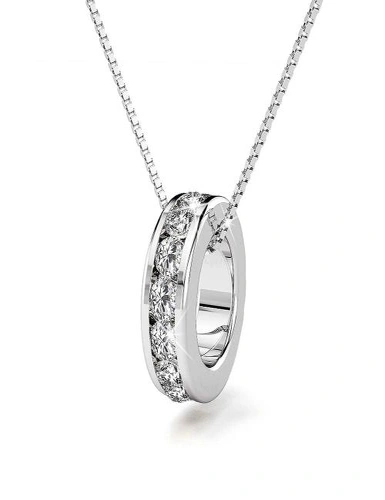 Krystal Couture The Ring Pendant Necklace Embellished with Swarovski® crystals, hi-res image number null