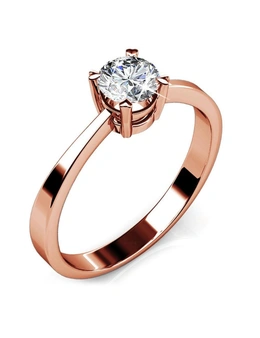 Krystal Couture Solitaire Ring Embellished with Swarovski®  crystals - US 8