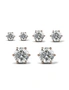Krystal Couture Boxed 3 Pairs Stud Earrings Set Embellished with Swarovski® crystals in Rose Gold, hi-res