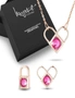 Krystal Couture Boxed Celeste Heart Necklace and Earrings Set Embellished with Swarovski® crystals, hi-res