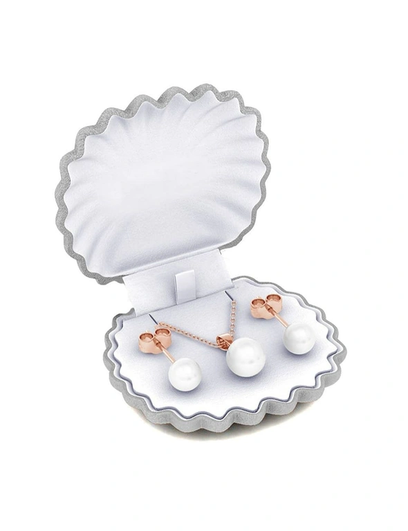 Krystal Couture Boxed Pearl Set Embellished with Swarovski® crystals in Rose Gold, hi-res image number null