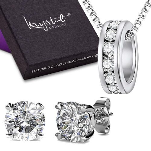 Krystal Couture Boxed Necklace and Earrings Set Embellished with ...