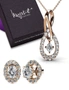 Krystal Couture Boxed Monarch Necklace And Earrings Embellished with Swarovski® Crystals, hi-res