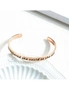 Bullion Gold Boxed Double Inspiring Heart Love Charm Rose Gold Cuff and Toggle Bangle Set, hi-res