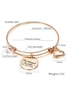 Bullion Gold Boxed She Believed She Could Heart Heart Love Charm Toggle Bangle Set in Rose Gold and White Gold Plated, hi-res
