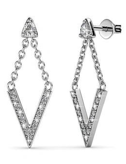 Krystal Couture Boxed Luxury V Shaped White Gold Set Embellished with Swarovski® Crystals