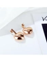 Bullion Gold Boxed Lovely Heart Charm Dual Link Bracelet and Stud Earrings Set in Rose Gold, hi-res