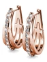 Krystal Couture Boxed Rose Gold Double & Triple Link Hoop Earrings Embellished with Swarovski® Crystals Set, hi-res