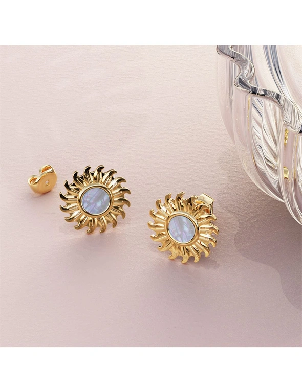 Bullion Gold Boxed Daisy Spring Necklace Earrings Set, hi-res image number null