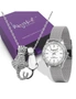 Krystal Couture Tabby Boxed Lux White Gold Watch & Feline Necklace Set., hi-res