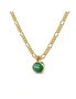 Bullion Gold Boxed Green Aventurine Luminary Necklace and Hoop Earrings Set in Gold, hi-res