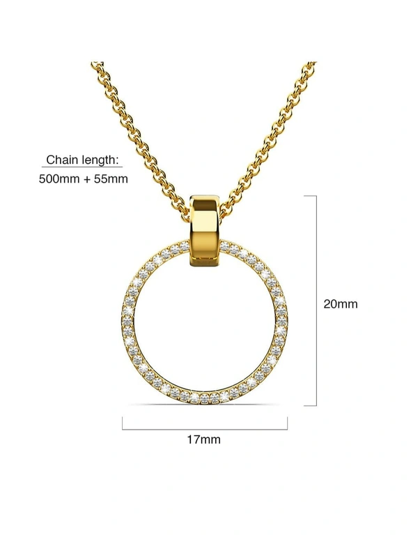 Krystal Couture Boxed Orbit Beauty Bracelet & Charm Necklace Set with Swarovski® Crystal in Gold, hi-res image number null