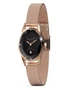 Krystal Couture Krystalline Sleek Rose Gold Black Watch Embellished With Swarovski®Crystals, hi-res