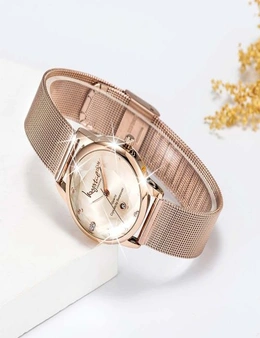 Krystal Couture Krystalline Sleek Rose Gold Watch Embellished With Swarovski® Crystals
