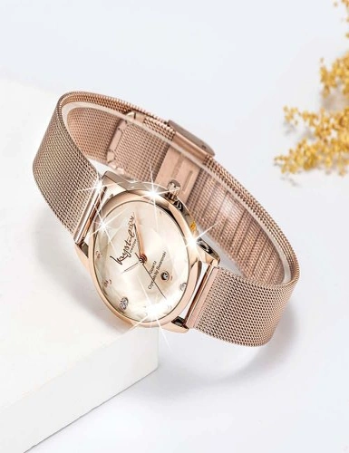 Krystal Couture Krystalline Sleek Rose Gold Watch Embellished With Swarovski® Crystals, hi-res image number null