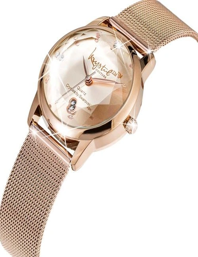 Krystal Couture Krystalline Sleek Rose Gold Watch Embellished With Swarovski® Crystals, hi-res image number null