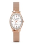 Krystal Couture Sensational Lux Rose Gold on White Watch Embellished With Swarovski® Crystals, hi-res