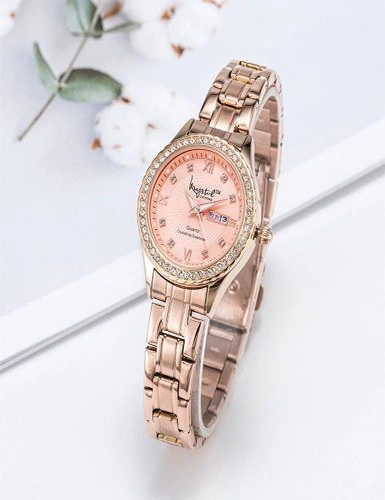 Krystal Couture Lustrous Rose Gold Pink Watch Embellished With Swarovski® crystals, hi-res image number null