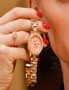 Krystal Couture Lustrous Rose Gold Pink Watch Embellished With Swarovski® crystals, hi-res