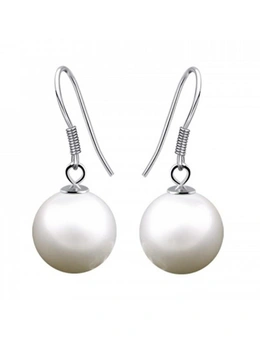 Solid 925 Sterling Silver Lady Pearl Earrings
