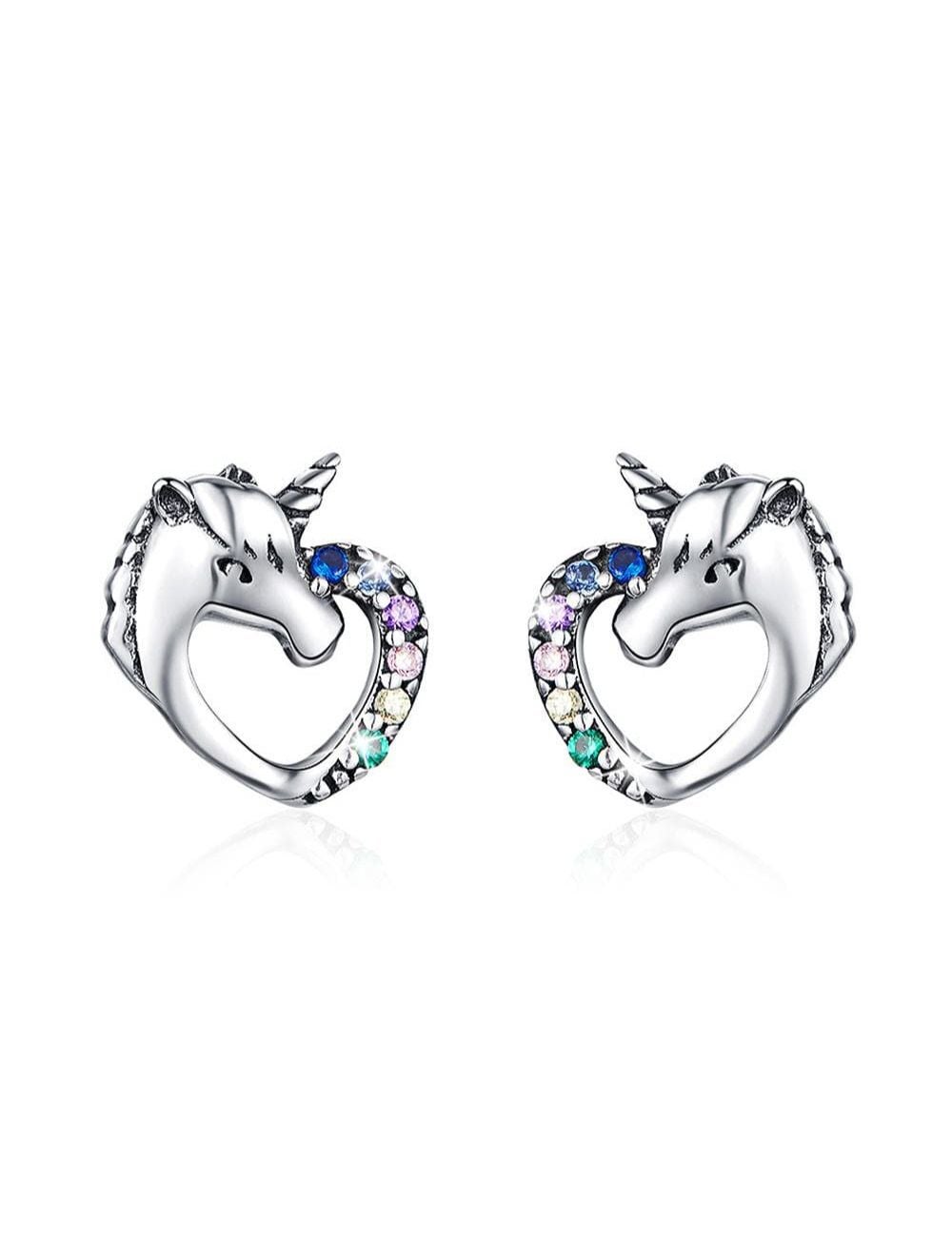 Unicorn deals silver earrings