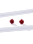 Solid 925 Sterling Silver Scarlet Diamond Round Cut Four Prong Stud Earrings, hi-res