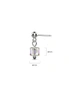 Solid 925 Sterling Silver Iridescent Cube Drop Earrings Embellished with Crystals from Swarovski®, hi-res