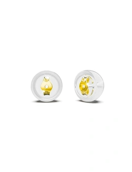 Domed Silicone Butterfly Back Solid 925 Sterling Silver in Gold Filled Inserts for Stud Earrings